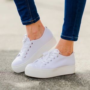 Steve Madden White Platform Sneaker